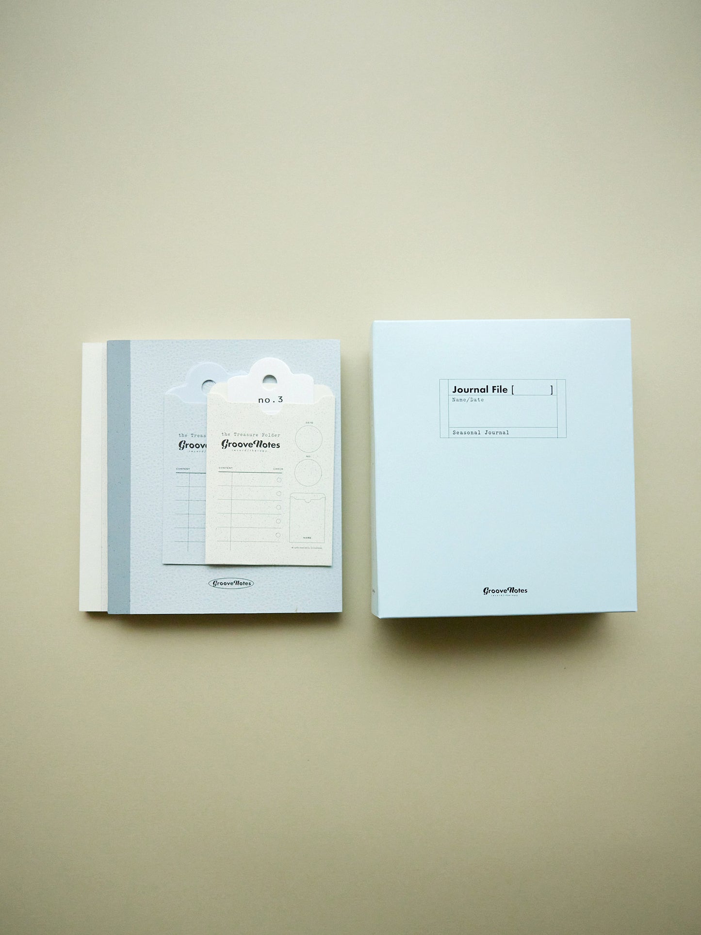 Seasonal Journal in Light Blue and White Pack